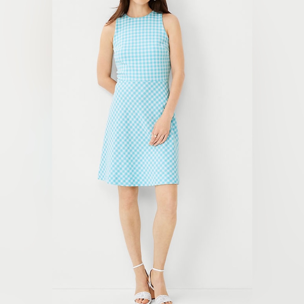 NEW Gingham Sleeveless Flare Dress